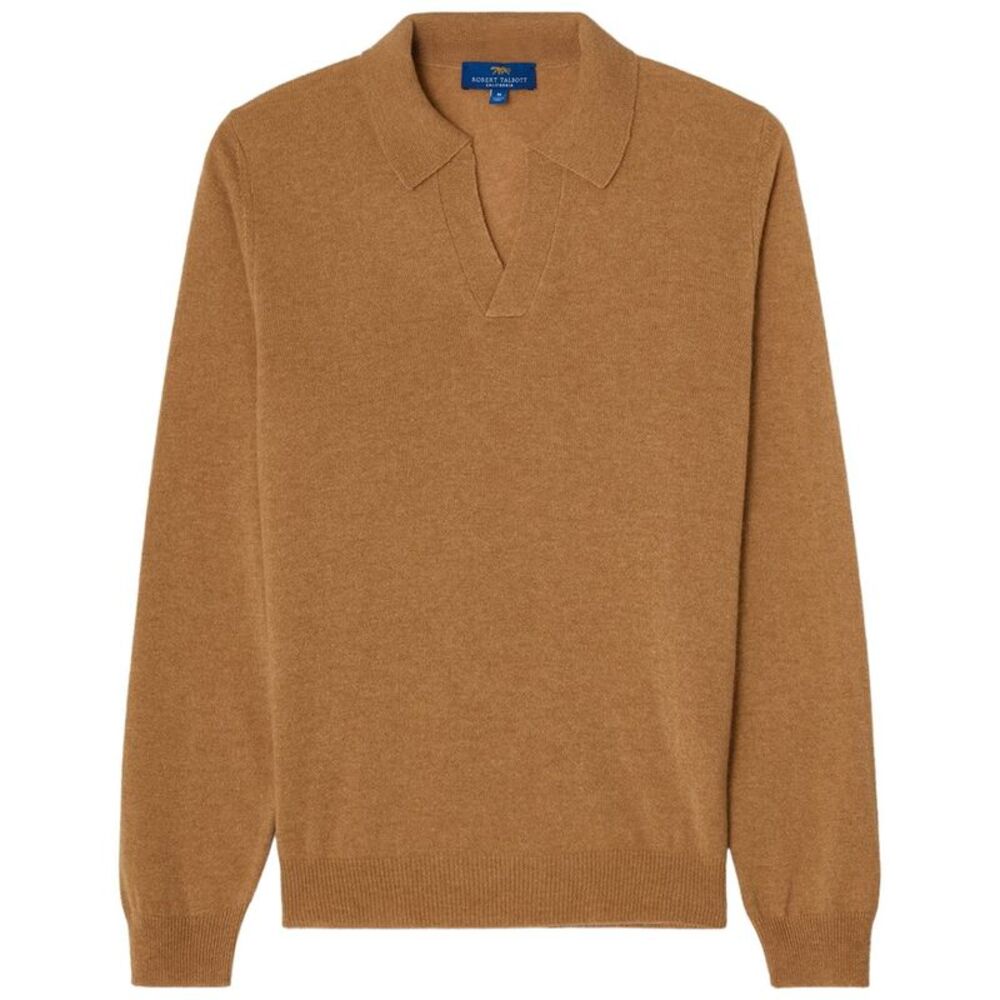 Robert Talbott Mens  100% Cashmere Parsons Johnny Collar Sweater